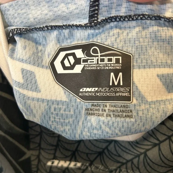 Carbon One Industries x Monster Energy Motocross Jersey Shoulder Pads Gray White - Picture 13 of 14